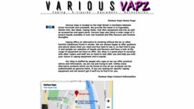 What Variousvapz.co.uk website looked like in 2020 (3 years ago)