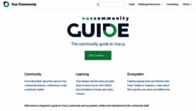 What Vue-community.org website looked like in 2020 (3 years ago)