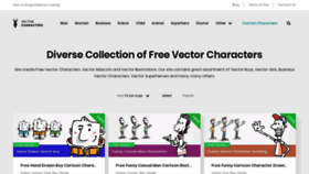 What Vectorcharacters.net website looked like in 2020 (5 years ago)