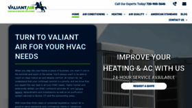 What Valiantairsolutions.com website looked like in 2020 (3 years ago)
