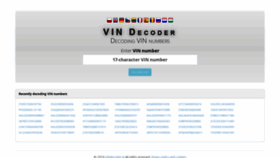 What Vindecoder.pl website looked like in 2020 (3 years ago)