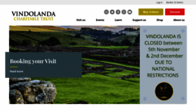 What Vindolanda.com website looked like in 2020 (3 years ago)