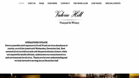 What Valeriehillwinery.com website looked like in 2020 (3 years ago)