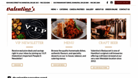 What Valentinosrestaurant.ca website looked like in 2020 (3 years ago)