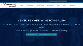 What Venturecafewinstonsalem.org website looked like in 2020 (3 years ago)