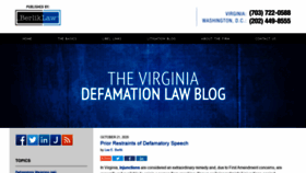 What Virginiadefamationlawyer.com website looked like in 2020 (3 years ago)