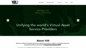 What V20.io website looked like in 2020 (3 years ago)