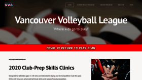 What Vancouvervolleyballleague.com website looked like in 2020 (3 years ago)