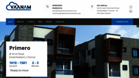 What Vaanamconstructions.com website looked like in 2020 (4 years ago)