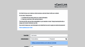 What Vcard.link website looked like in 2020 (3 years ago)