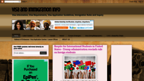 What Visaandimmigrationinfo.com website looked like in 2020 (3 years ago)