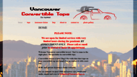 What Vancouverconvertibletops.ca website looked like in 2020 (3 years ago)