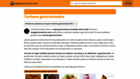What Viajegastronomico.com website looked like in 2020 (3 years ago)