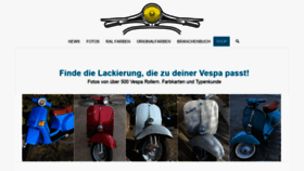 What Vespafarben.de website looked like in 2020 (3 years ago)