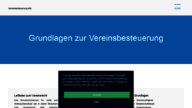 What Vereinsbesteuerung.info website looked like in 2020 (3 years ago)