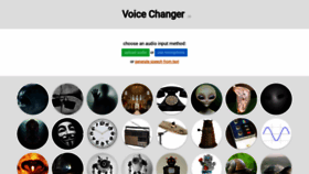 What Voicechanger.io website looked like in 2021 (3 years ago)