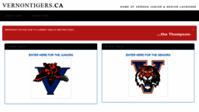 What Vernontigers.ca website looked like in 2021 (3 years ago)