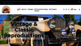 What Vintageandclassicreproductions.com website looked like in 2021 (3 years ago)
