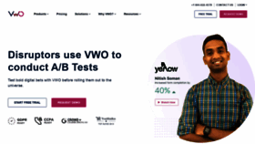 What Vwo.com website looked like in 2021 (3 years ago)