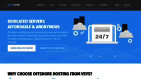 What Vsys.host website looked like in 2021 (3 years ago)