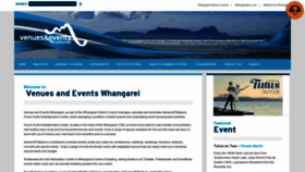 What Venuesandeventswhangarei.co.nz website looked like in 2021 (3 years ago)