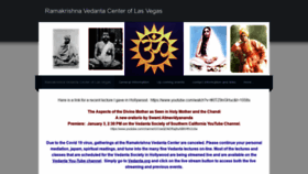 What Vedantalasvegas.org website looked like in 2021 (3 years ago)