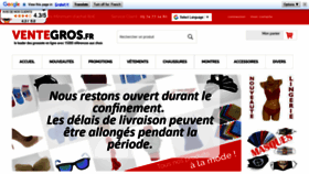 What Ventegros.fr website looked like in 2021 (3 years ago)
