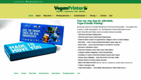 What Veganprinter.com website looked like in 2021 (3 years ago)