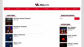 What Voxlyrics.com website looked like in 2021 (3 years ago)