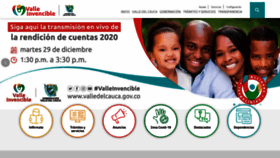 What Valledelcauca.gov.co website looked like in 2021 (3 years ago)
