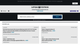 What Vestnesis.lv website looked like in 2021 (3 years ago)