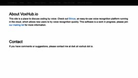 What Voxhub.io website looked like in 2021 (4 years ago)