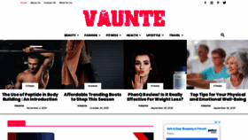 What Vaunte.com website looked like in 2021 (3 years ago)