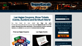 What Vegas4locals.com website looked like in 2021 (3 years ago)