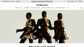 What Versace.com website looked like in 2021 (3 years ago)