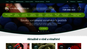 What Vinarskepotreby.cz website looked like in 2021 (3 years ago)