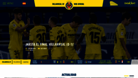 What Villarrealcf.es website looked like in 2021 (3 years ago)