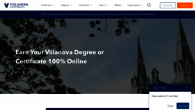 What Villanovau.com website looked like in 2021 (3 years ago)