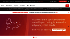 What Visionexpress.com website looked like in 2021 (3 years ago)