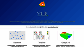 What Visjs.org website looked like in 2021 (3 years ago)