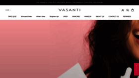 What Vasanticosmetics.com website looked like in 2021 (3 years ago)