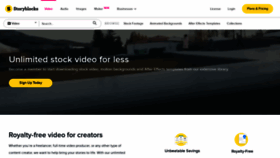 What Videoblocks.com website looked like in 2021 (3 years ago)