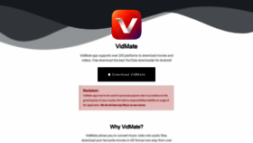 What Vidmate.bio website looked like in 2021 (3 years ago)