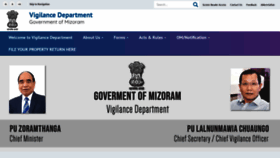 What Vigilance.mizoram.gov.in website looked like in 2021 (3 years ago)