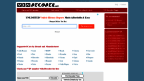 What Vindecoder.net website looked like in 2021 (3 years ago)
