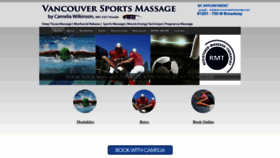 What Vancouversportsmassage.com website looked like in 2021 (3 years ago)