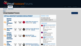 What Virtualassistantforums.com website looked like in 2021 (3 years ago)