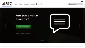 What Valueinvestorsclub.com website looked like in 2021 (3 years ago)