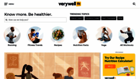 What Verywellfit.com website looked like in 2021 (3 years ago)