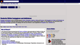 What Verbformen.de website looked like in 2021 (3 years ago)